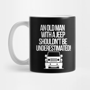 An old man with a jeep shouldn't be underestimated. Mug